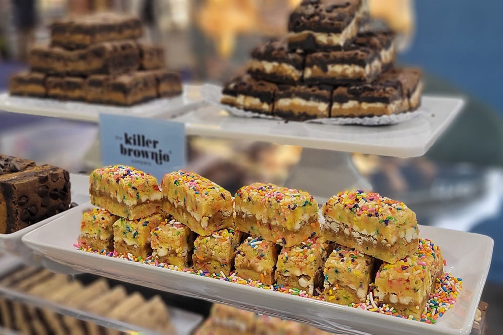 display of Killer Brownies on a tray